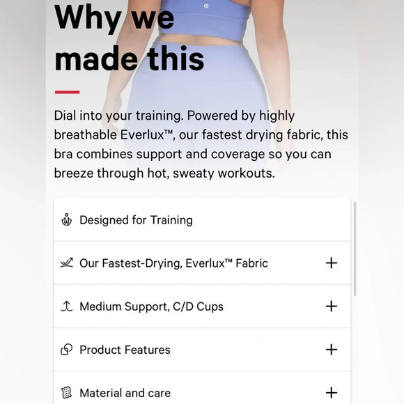 NWT Lululemon Wunder Train Longline Bra *Medium Support, C/D Cup in Wild Indigo - Picture 6 of 11